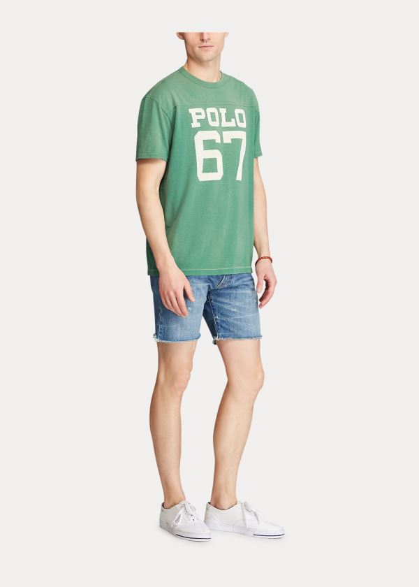 Koszulki Ralph Lauren Classic Fit Graphic T-Shirt Męskie Zielone | GDTC9902