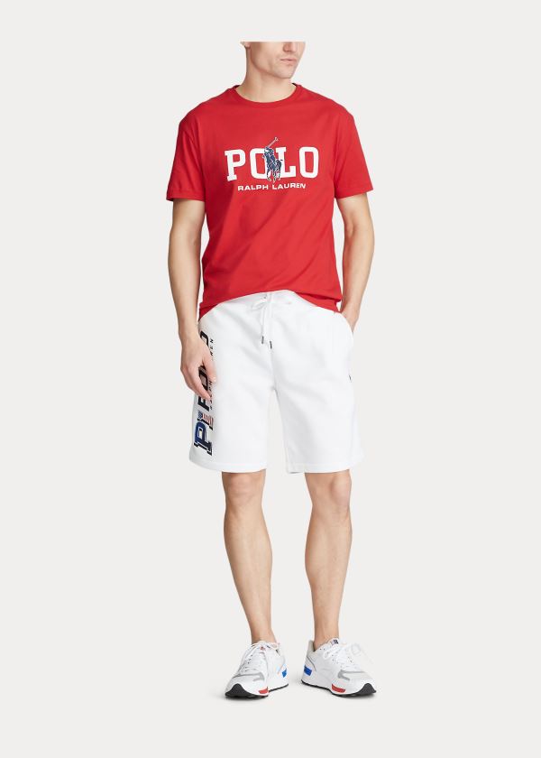 Koszulki Ralph Lauren Classic Fit Logo T-Shirt Męskie Czerwone | GBOG3251