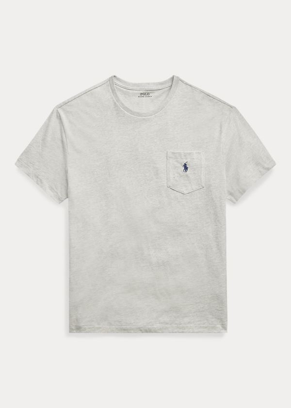 Koszulki Ralph Lauren Classic Fit Pocket T-Shirt Męskie Szare | LMQI4050