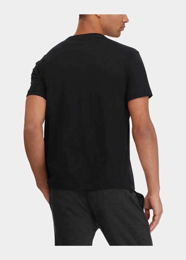 Koszulki Ralph Lauren Classic Fit Pocket T-Shirt Męskie Czarne | GNNZ2757