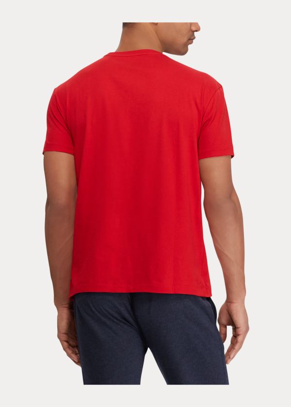 Koszulki Ralph Lauren Classic Fit Pocket T-Shirt Męskie Czerwone | GPDD4571