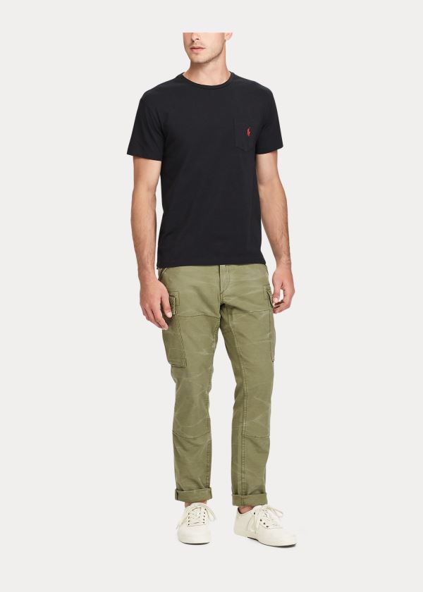 Koszulki Ralph Lauren Classic Fit Pocket T-Shirt Męskie Czarne | ENDC8490