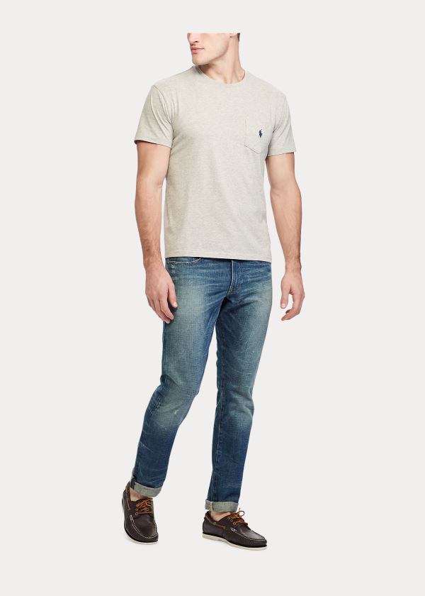 Koszulki Ralph Lauren Classic Fit Pocket T-Shirt Męskie Szare | EWJA1522