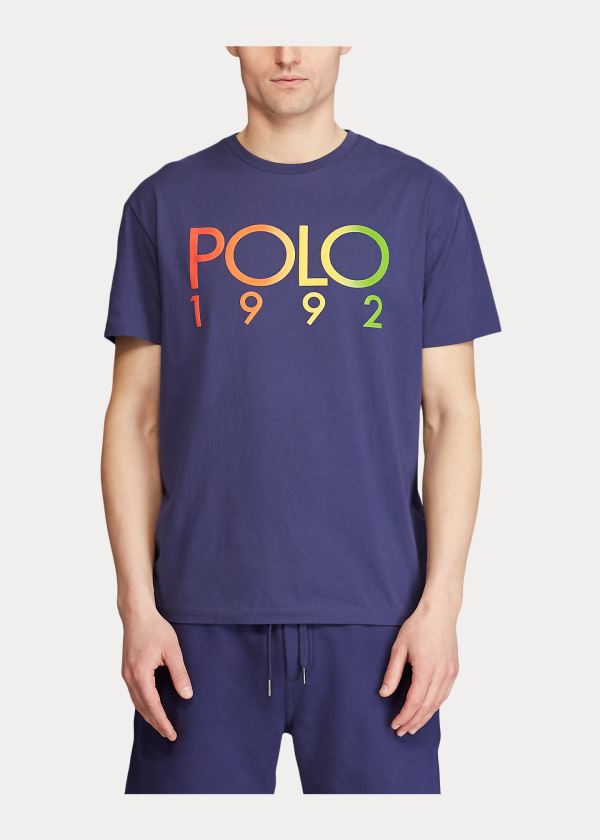 Koszulki Ralph Lauren Classic Fit Polo 1992 T-Shirt Męskie Granatowe | WUKL8061