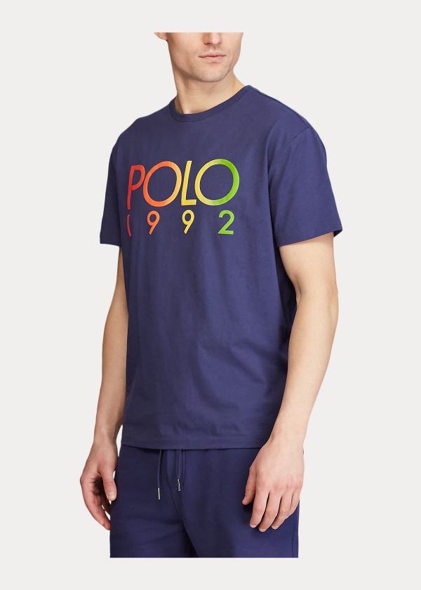 Koszulki Ralph Lauren Classic Fit Polo 1992 T-Shirt Męskie Granatowe | WUKL8061