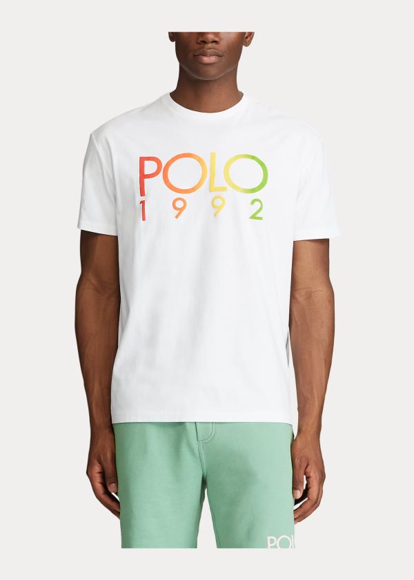 Koszulki Ralph Lauren Classic Fit Polo 1992 T-Shirt Męskie Białe | ORCI3206