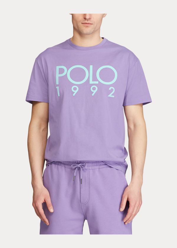 Koszulki Ralph Lauren Classic Fit Polo 1992 T-Shirt Męskie Fioletowe | LQBD1157