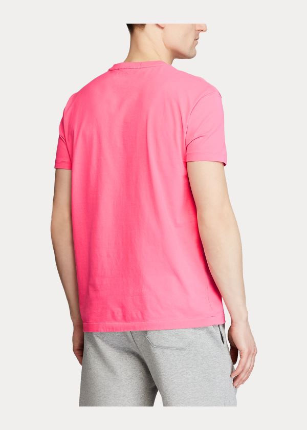 Koszulki Ralph Lauren Classic Fit Polo Sport T-Shirt Męskie Różowe | MECV6040