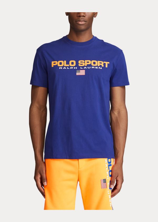 Koszulki Ralph Lauren Classic Fit Polo Sport T-Shirt Męskie Królewski Niebieski Niebieskie | DALF6698