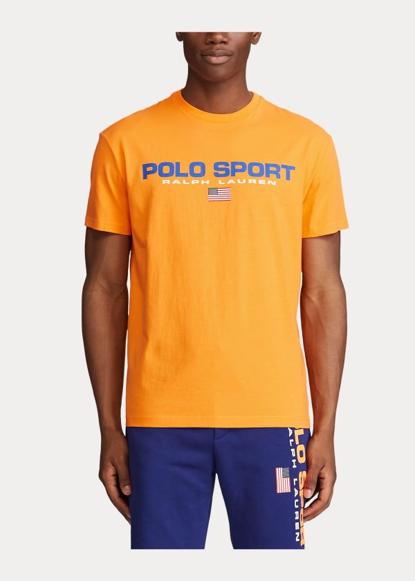 Koszulki Ralph Lauren Classic Fit Polo Sport T-Shirt Męskie Pomarańczowe | ZDXO2146