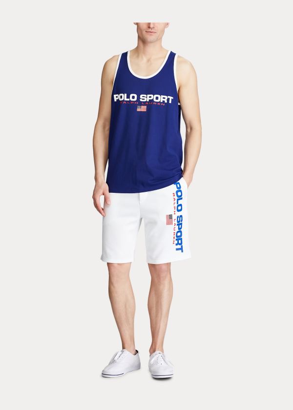 Koszulki Ralph Lauren Classic Fit Polo Sport Tank Męskie Królewski Niebieski Niebieskie | MOLO0476