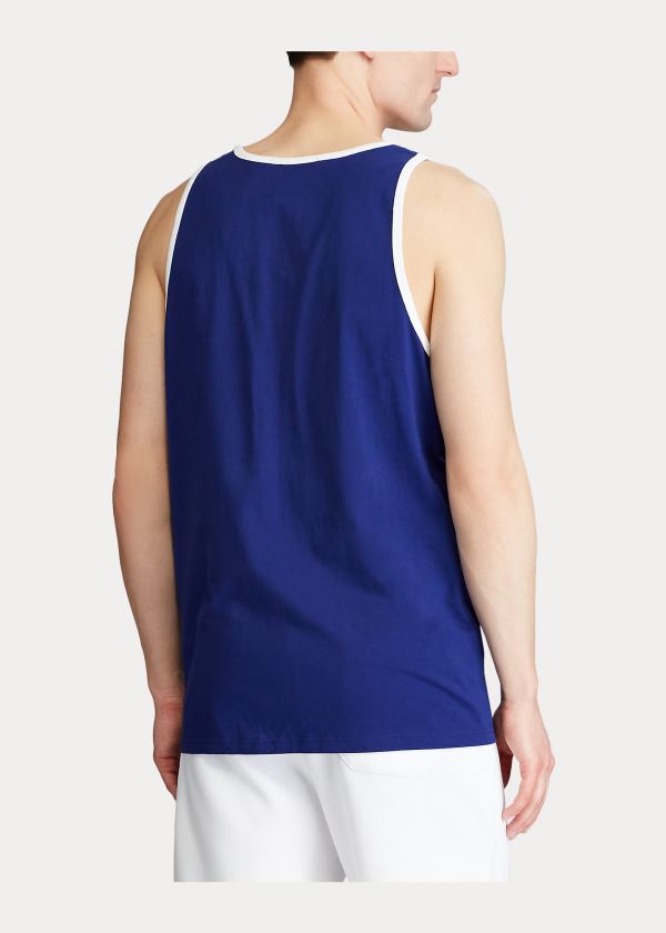 Koszulki Ralph Lauren Classic Fit Polo Sport Tank Męskie Królewski Niebieski Niebieskie | MOLO0476