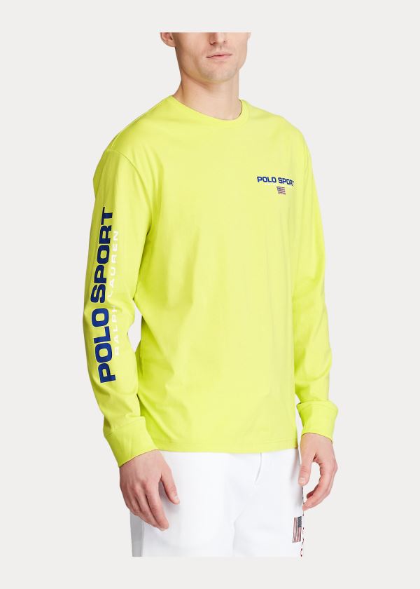 Koszulki Ralph Lauren Classic Fit Polo Sport T-Shirt Męskie Głęboka Zielone | TWQI9040