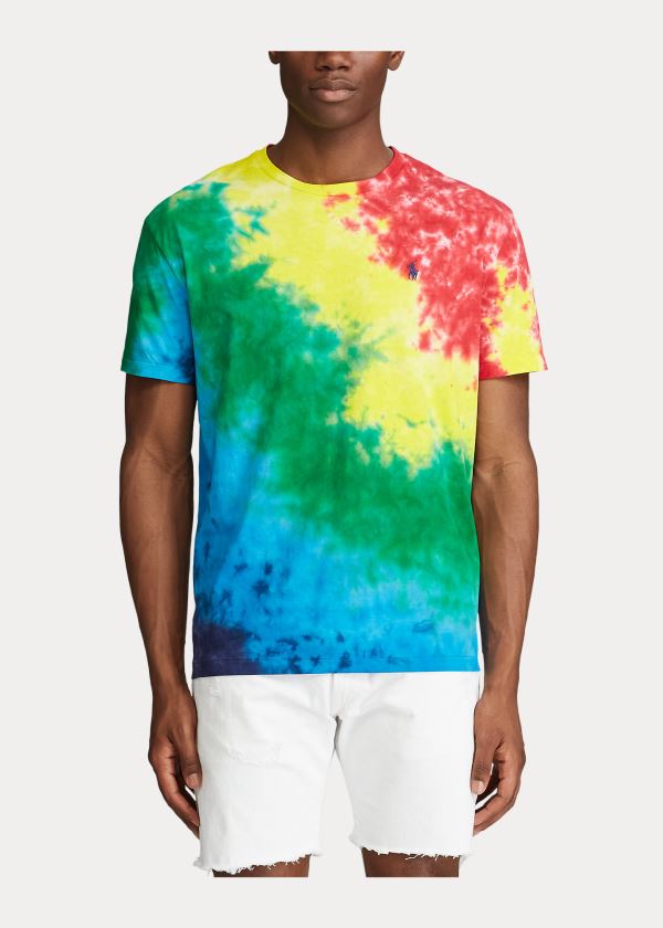 Koszulki Ralph Lauren Classic Fit Tie-Dye T-Shirt Męskie Kolorowe | TAOO7001