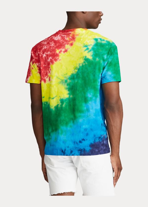 Koszulki Ralph Lauren Classic Fit Tie-Dye T-Shirt Męskie Kolorowe | TAOO7001