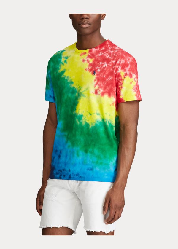 Koszulki Ralph Lauren Classic Fit Tie-Dye T-Shirt Męskie Kolorowe | TAOO7001