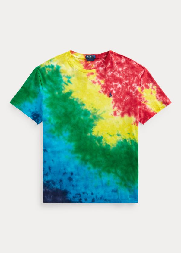 Koszulki Ralph Lauren Classic Fit Tie-Dye T-Shirt Męskie Kolorowe | TAOO7001