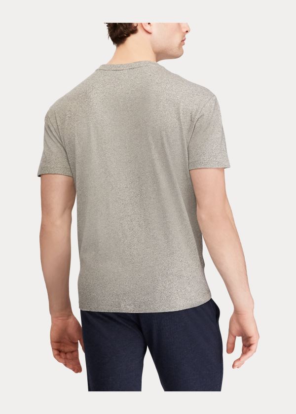 Koszulki Ralph Lauren Classic Fit V-Neck T-Shirt Męskie Szare | MPKB7747