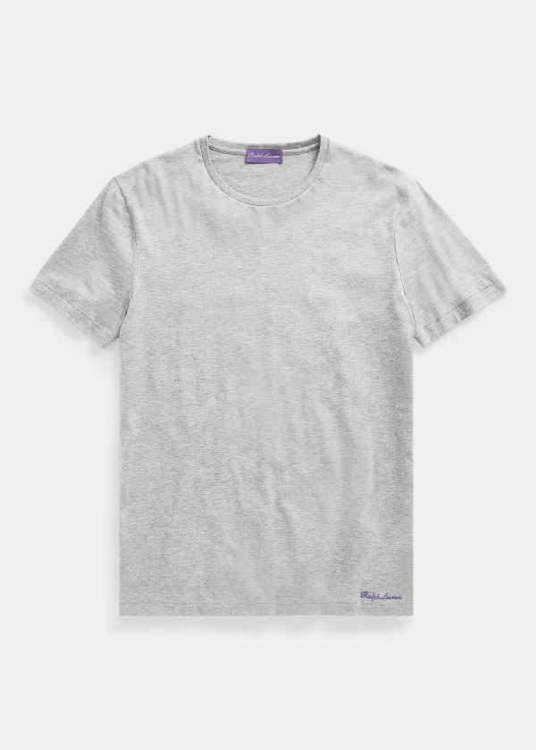 Koszulki Ralph Lauren Cotton Lisle T-Shirt Męskie Szare | XYSA5530