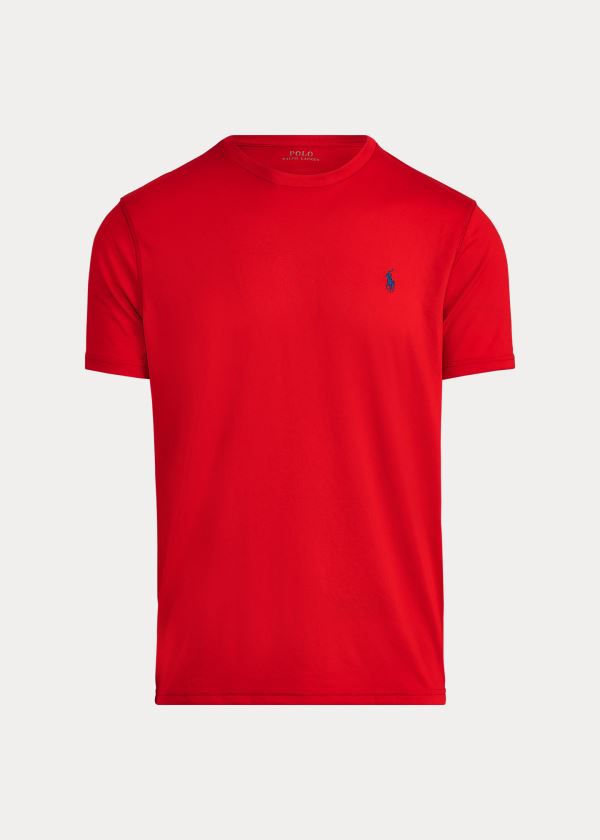 Koszulki Ralph Lauren Performance Jersey T-Shirt Męskie Czerwone | YFPK4030