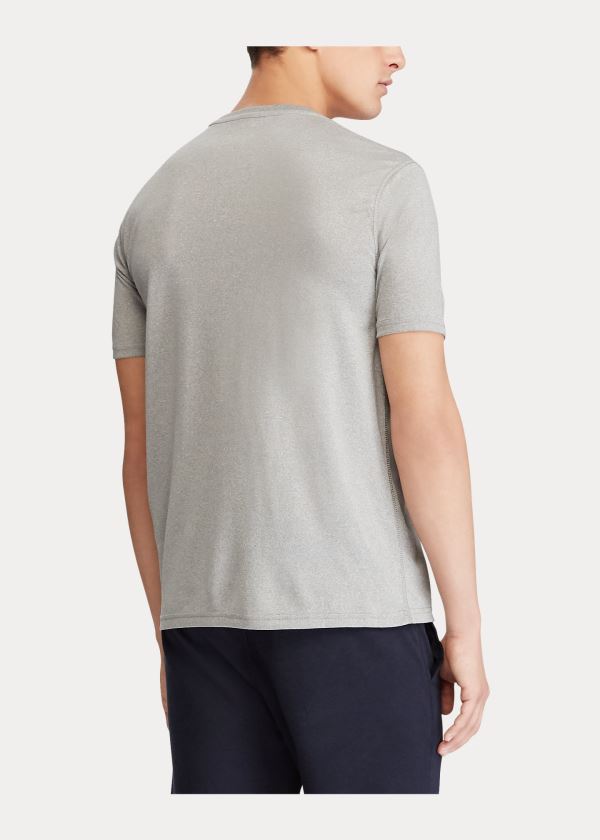 Koszulki Ralph Lauren Performance Jersey T-Shirt Męskie Szare | QVHT4499