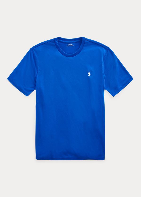 Koszulki Ralph Lauren Performance Jersey T-Shirt Męskie Niebieskie Królewski Niebieski | ODWI5670