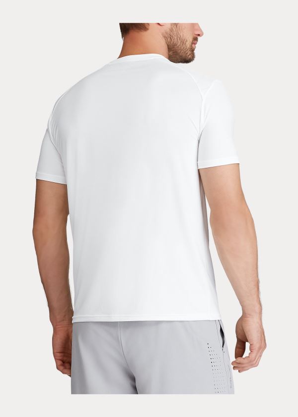 Koszulki Ralph Lauren Performance Jersey T-Shirt Męskie Białe | KXKO6144