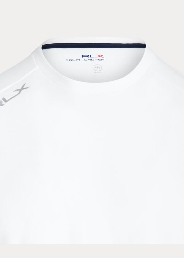 Koszulki Ralph Lauren Performance Jersey T-Shirt Męskie Białe | KXKO6144