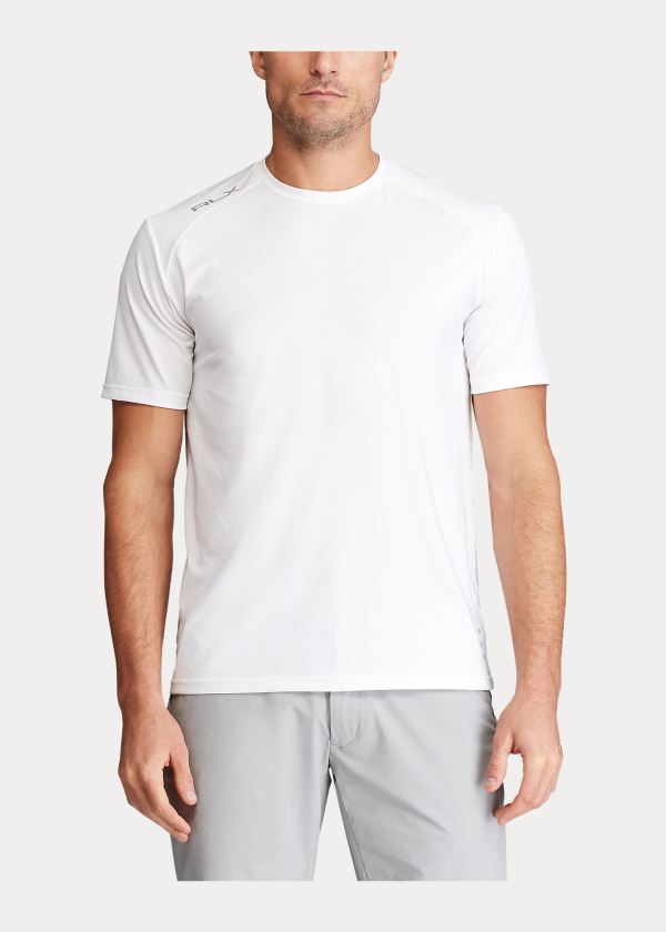 Koszulki Ralph Lauren Performance Jersey T-Shirt Męskie Białe | OJNY2839