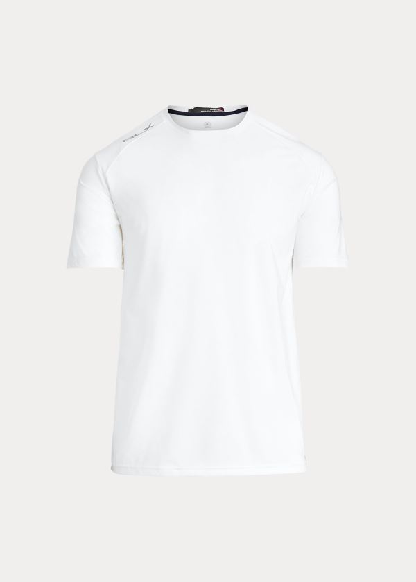 Koszulki Ralph Lauren Performance Jersey T-Shirt Męskie Białe | OJNY2839