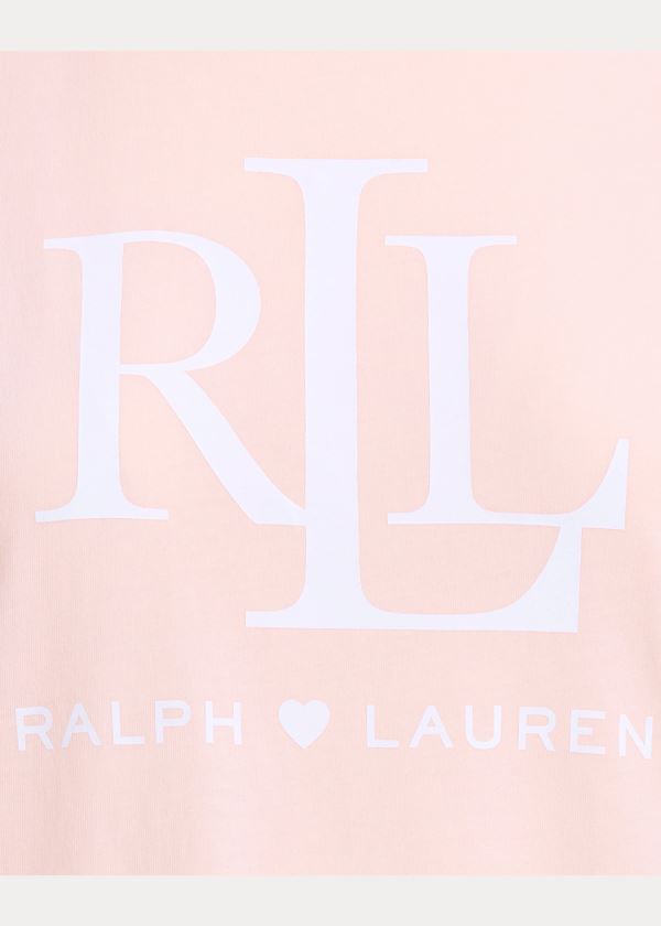 Koszulki Ralph Lauren Pink Pony LRL Jersey Tee Damskie Różowe | VETD5306