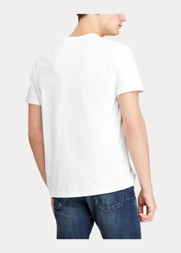 Koszulki Ralph Lauren Polo Sport Cotton T-Shirt Męskie Białe | XLAI7400