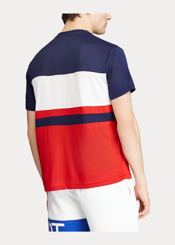 Koszulki Ralph Lauren Polo Sport Performance T-Shirt Męskie Czerwone Kolorowe | VBRF6694