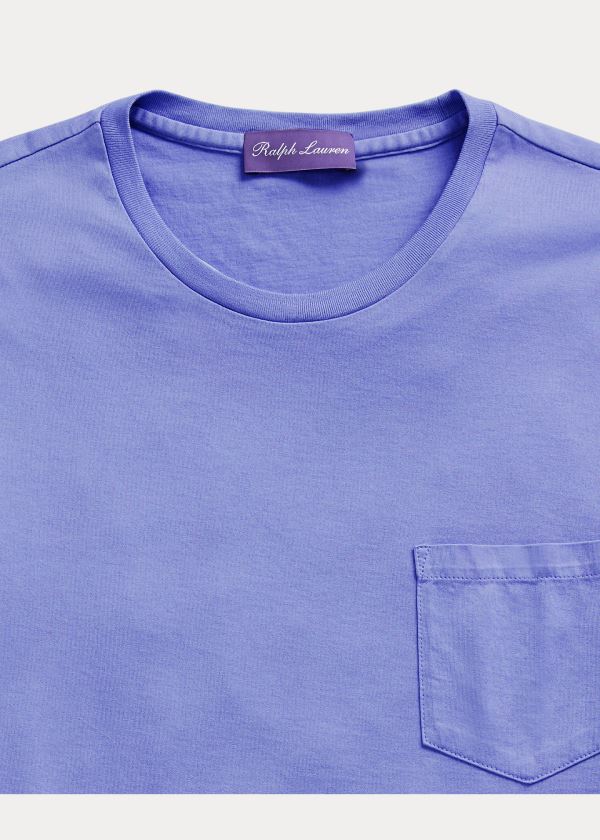 Koszulki Ralph Lauren Relaxed Fit Pocket T-Shirt Męskie Fioletowe | XVNM0579