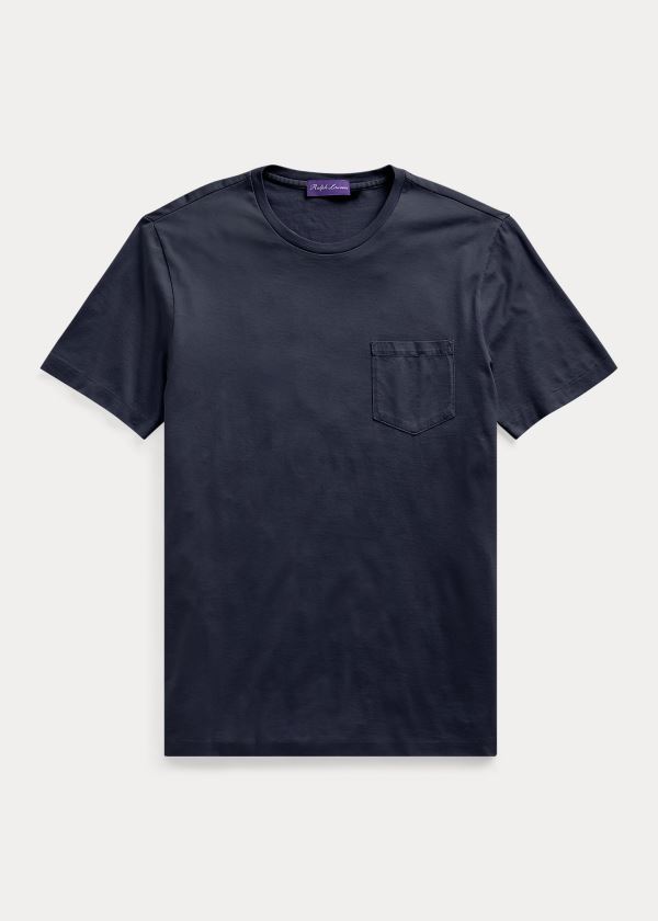 Koszulki Ralph Lauren Relaxed Fit Pocket T-Shirt Męskie Granatowe | RKZH7664