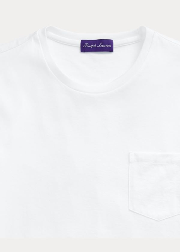 Koszulki Ralph Lauren Relaxed Fit Pocket T-Shirt Męskie Białe | ELDY8087