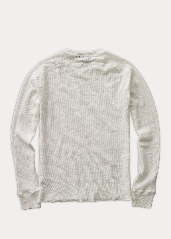 Koszulki Ralph Lauren Textured Crewneck Męskie Białe | ROBJ6284