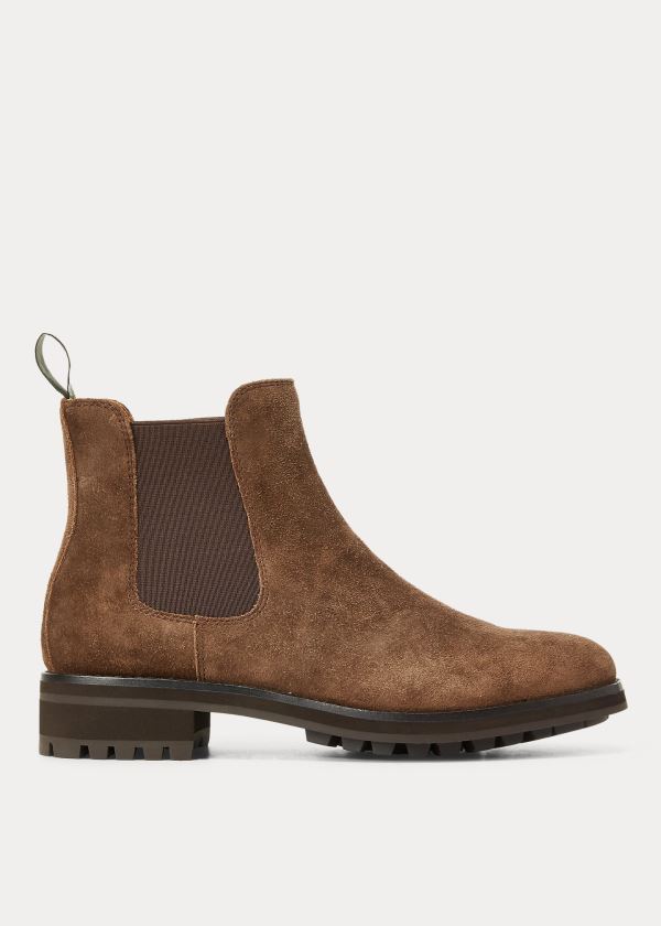 Kozaki Ralph Lauren Bryson Suede Chelsea Boot Męskie Brązowe | DCCB2369