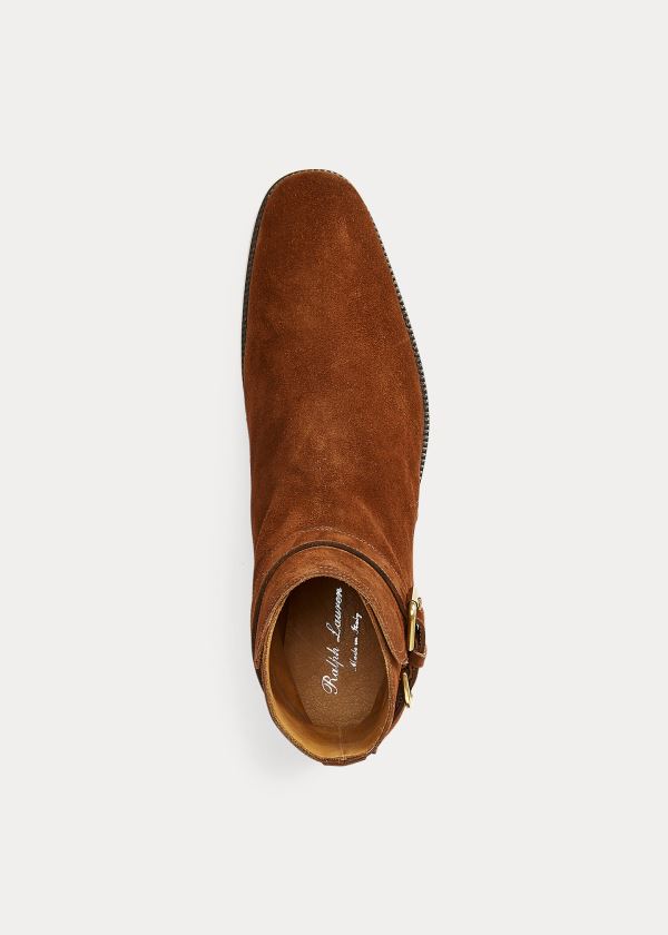 Kozaki Ralph Lauren Macon Suede Jodhpur Boot Męskie Brązowe | KUDT9551