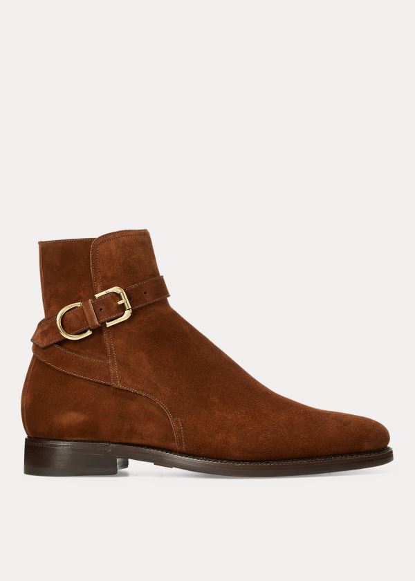 Kozaki Ralph Lauren Macon Suede Jodhpur Boot Męskie Brązowe | KUDT9551