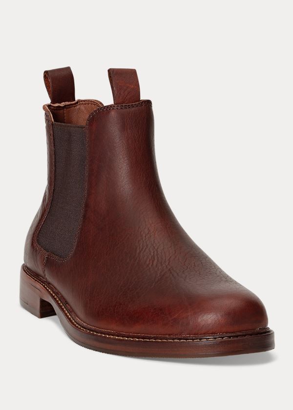 Kozaki Ralph Lauren Normanton Leather Chelsea Boot Męskie Jasny Brązowe | ALLP3363