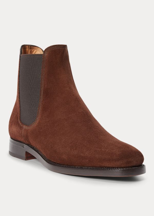 Kozaki Ralph Lauren Penfield Suede Chelsea Boot Męskie Ciemny Brązowe | GDEQ4826