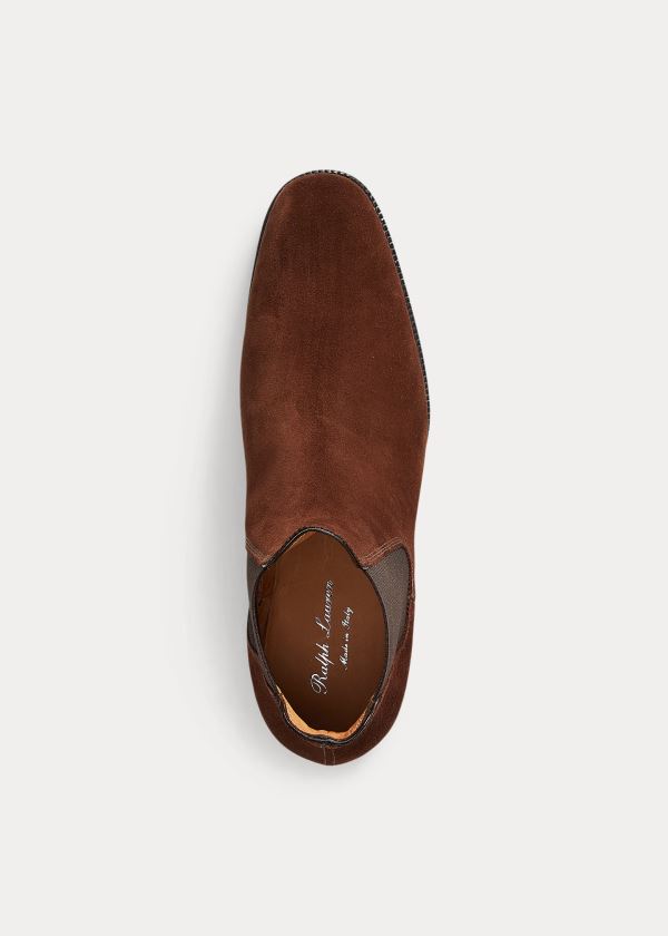 Kozaki Ralph Lauren Penfield Suede Chelsea Boot Męskie Ciemny Brązowe | GDEQ4826