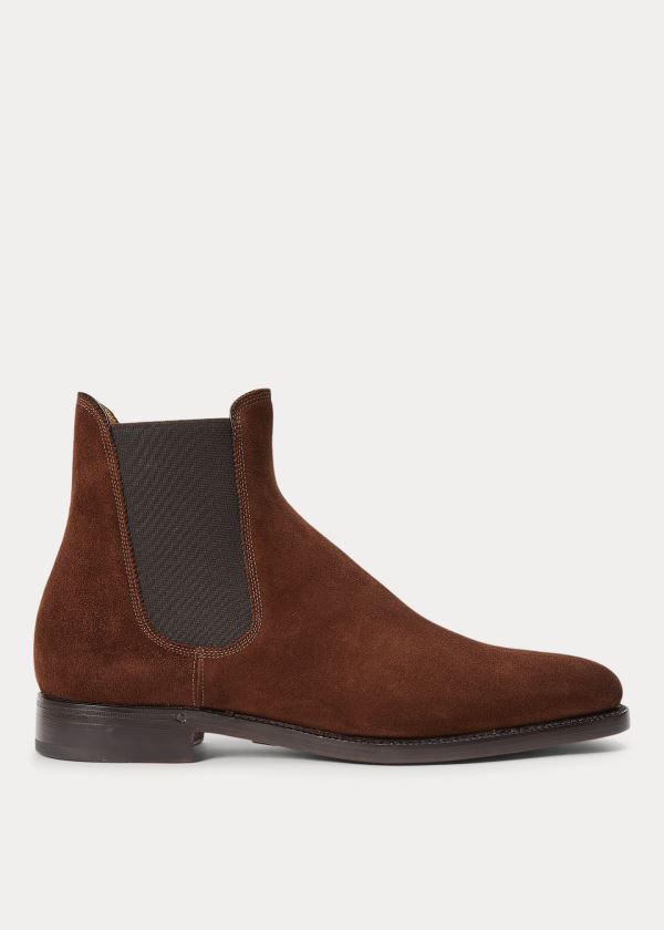 Kozaki Ralph Lauren Penfield Suede Chelsea Boot Męskie Ciemny Brązowe | GDEQ4826