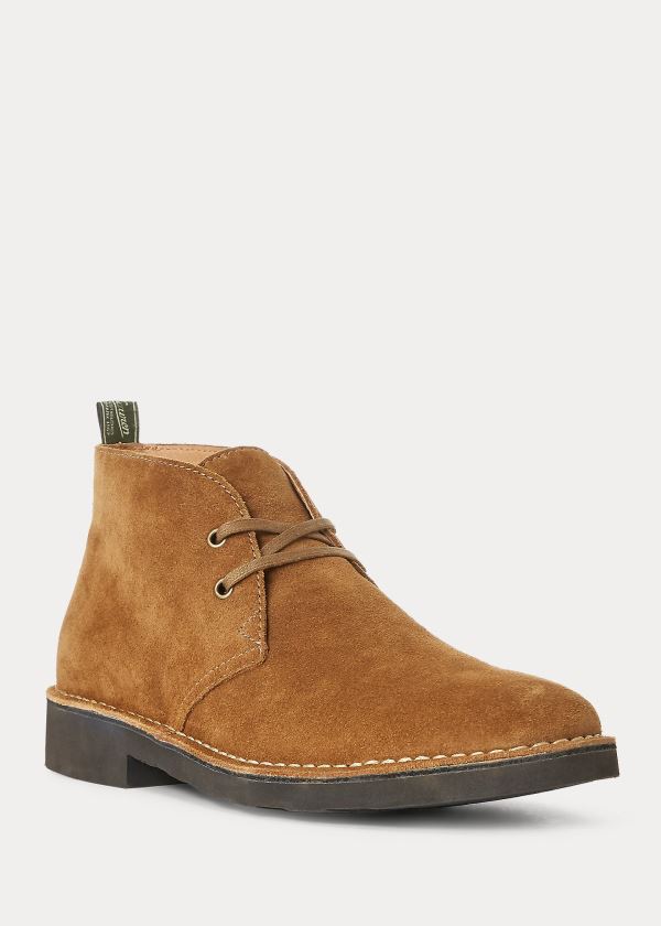 Kozaki Ralph Lauren Talan Suede Chukka Boot Męskie Brązowe | WWEG6024