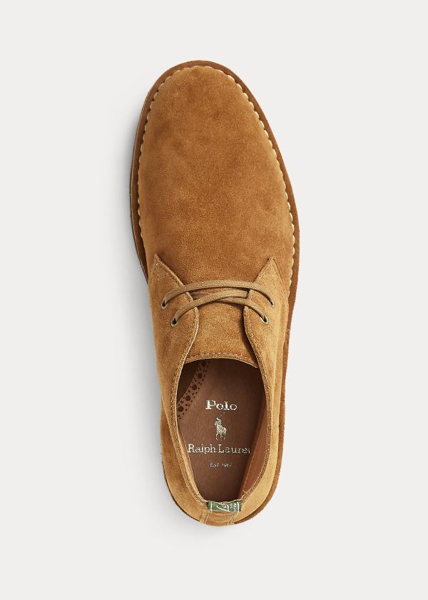 Kozaki Ralph Lauren Talan Suede Chukka Boot Męskie Brązowe | WWEG6024