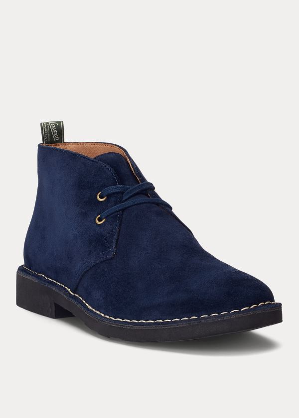 Kozaki Ralph Lauren Talan Suede Chukka Boot Męskie Granatowe | YHKI8811