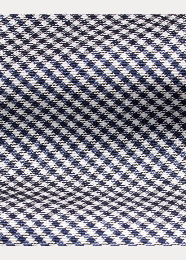 Krawaty Ralph Lauren Glen Plaid Silk Narrow Tie Męskie Granatowe Białe | OHWU3889