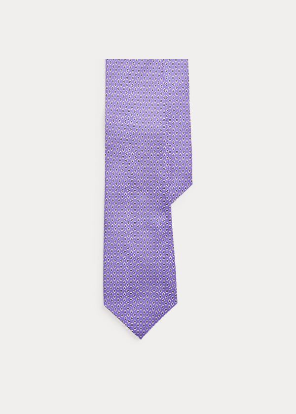 Krawaty Ralph Lauren Micro-Diamond Silk Tie Męskie Fioletowe | OLBU9359