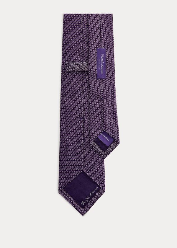 Krawaty Ralph Lauren Patterned Silk Tie Męskie Różowe | GAOG6355